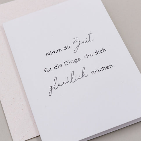 Klappkarte Nimm dir Zeit | Eulenschnitt 