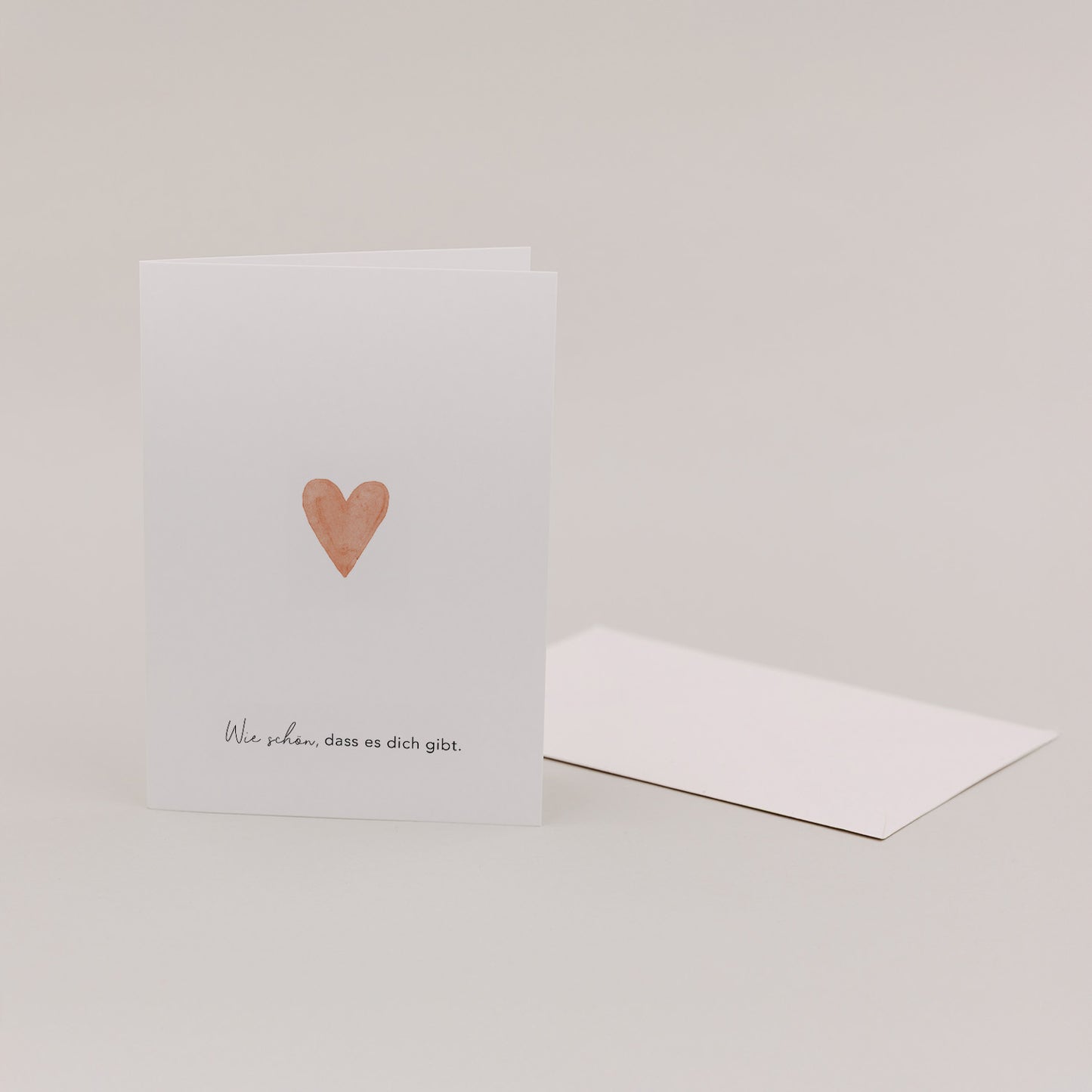 Klappkarte Herz orange | Eulenschnitt 