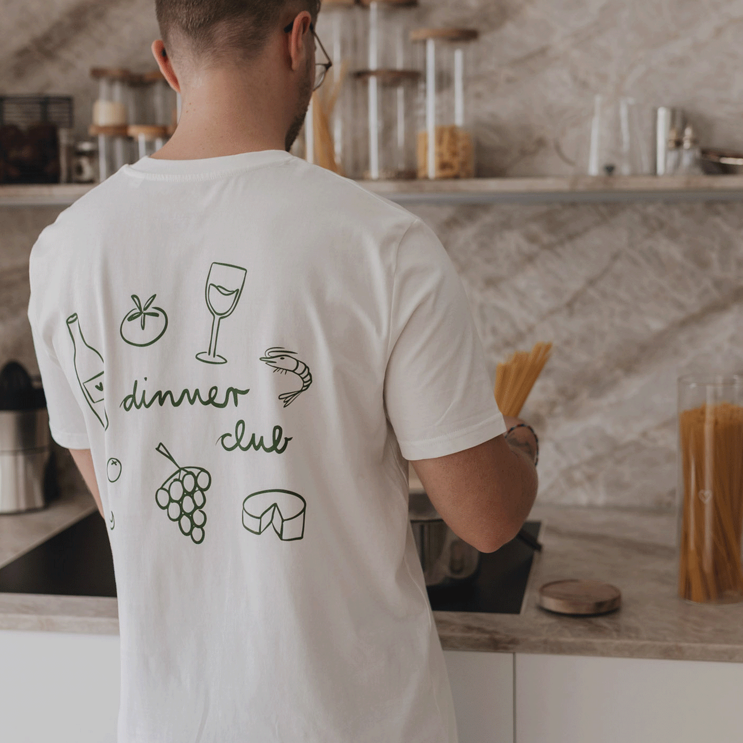 Wechselbilder des Dinner club T-Shirts 