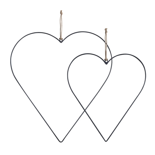 Ciondolo in metallo a forma di cuore set da 6