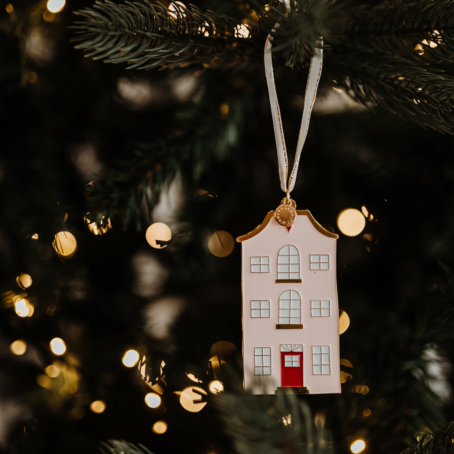 Baumschmuck Haus am Weihnachtsbaum hänegnd | Eulenschnitt 