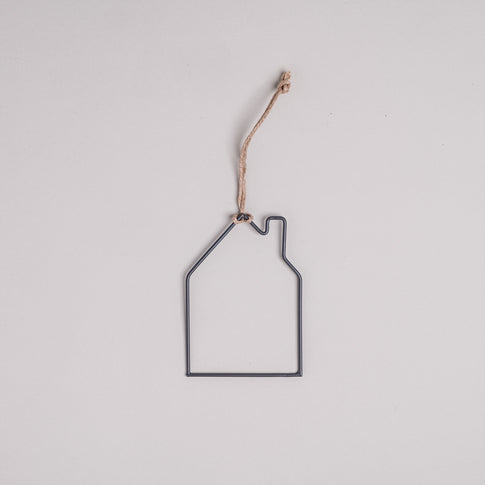 Pendentif en métal Maison lot de 6