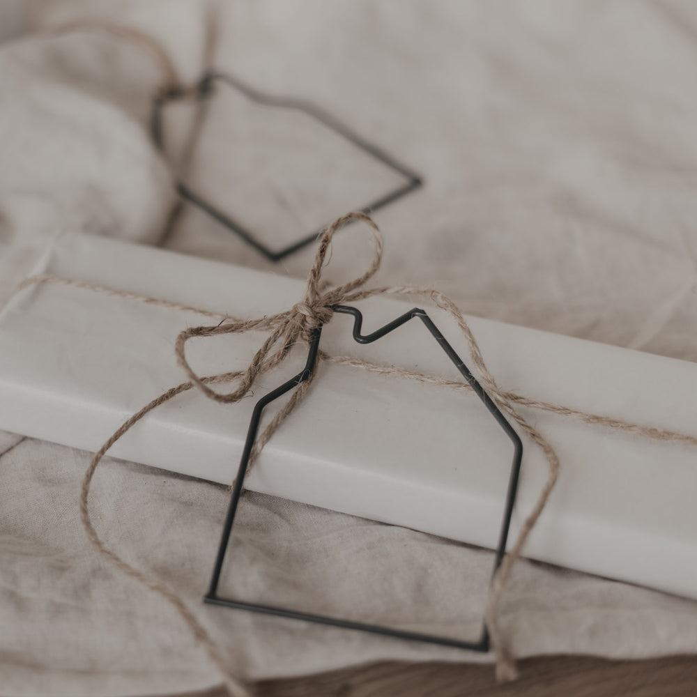 Pendentif en métal Maison lot de 6