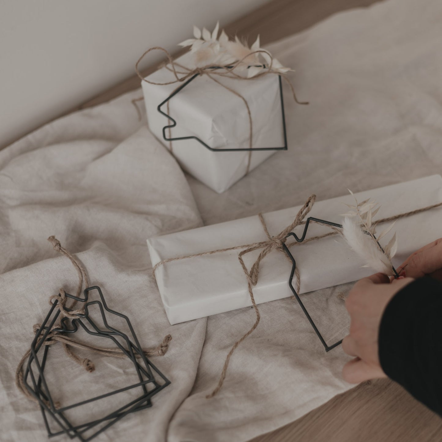 Pendentif en métal Maison lot de 6