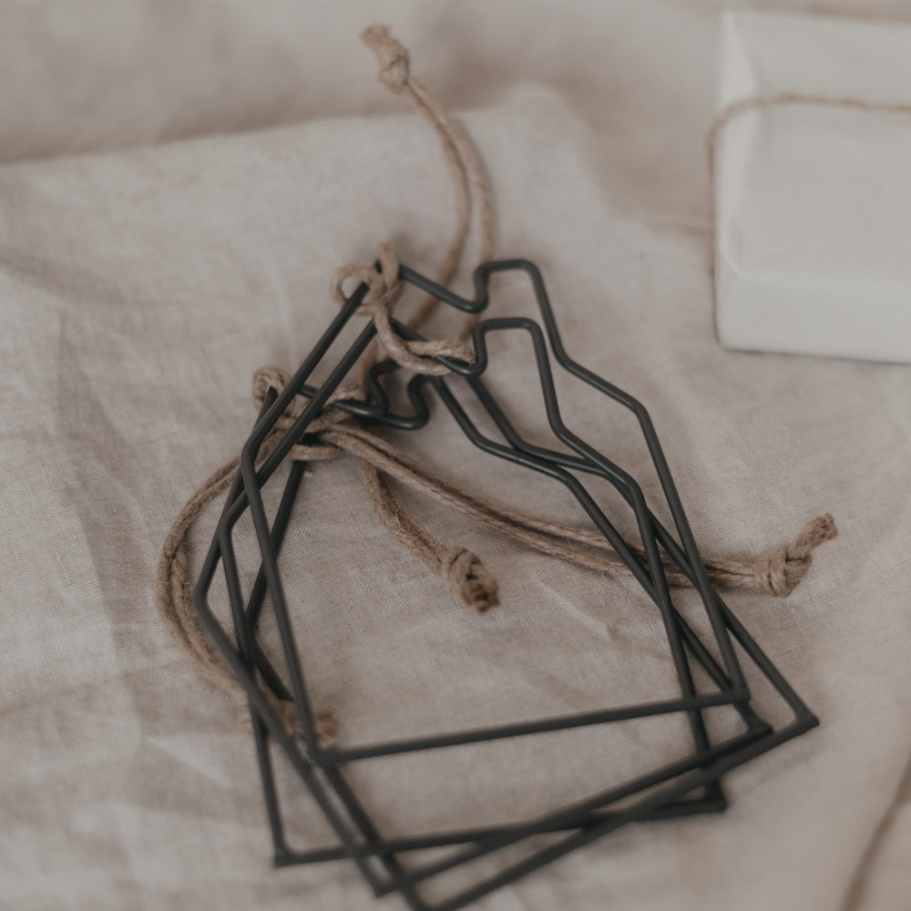 Pendentif en métal Maison lot de 6