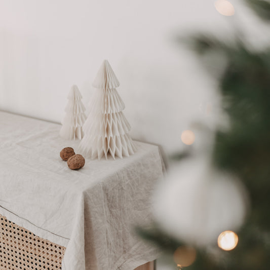 Papiertanne 2er Set natur