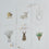 Aquarell-Kartenset Ostern mit sechs Motiven, liebevoll arrangiert: Küken, Lamm, Hase, Tulpenstrauß und Weidenzweige.