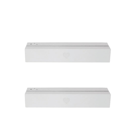 Porta biglietti e fiori secchi bianco set da 2