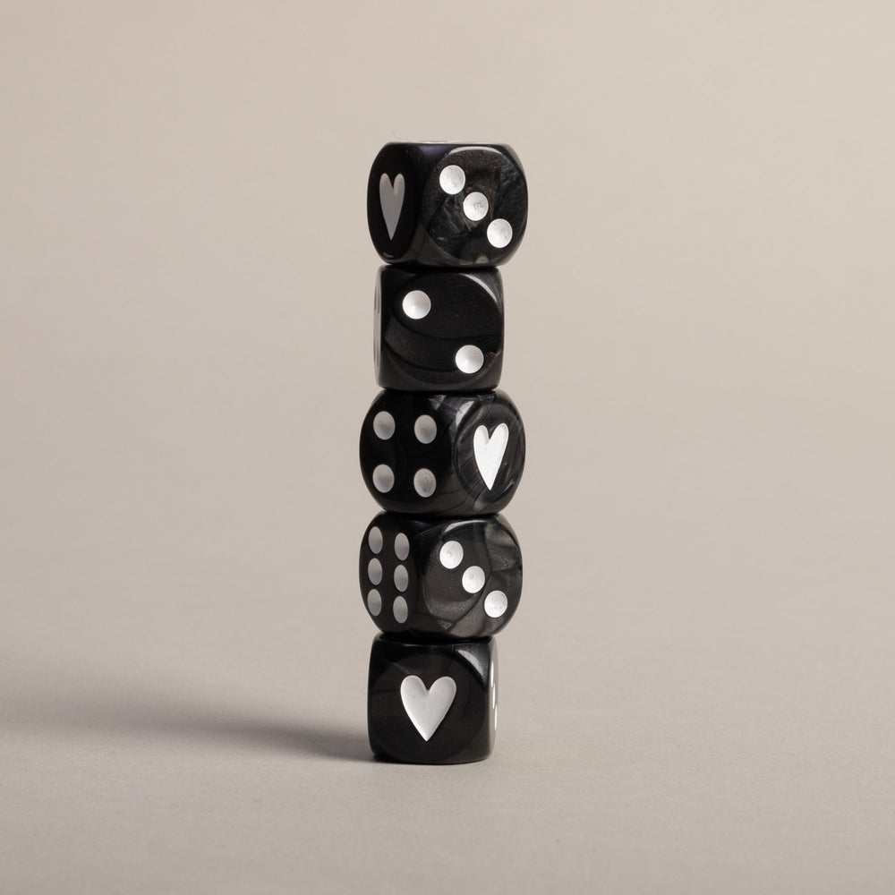 Würfelset Schwarz | Eulenschnitt 