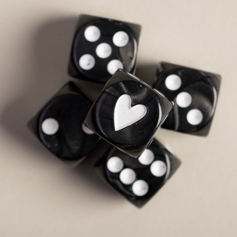 Würfelset Schwarz | Eulenschnitt 