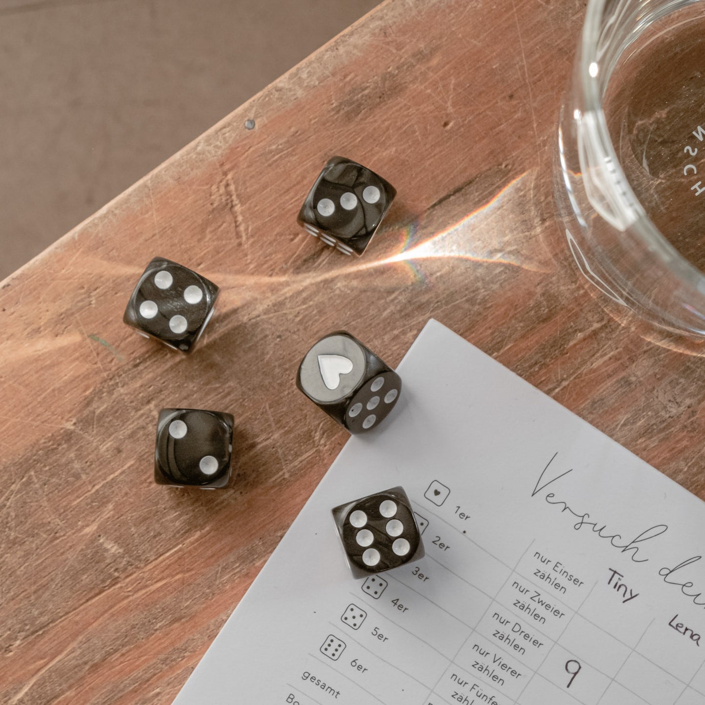 Würfelset Schwarz | Eulenschnitt 