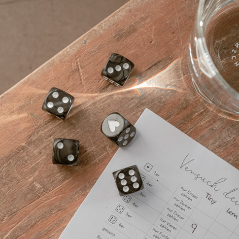 Würfelset Schwarz | Eulenschnitt 