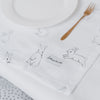 Serviettes en lin lapin lot de 4