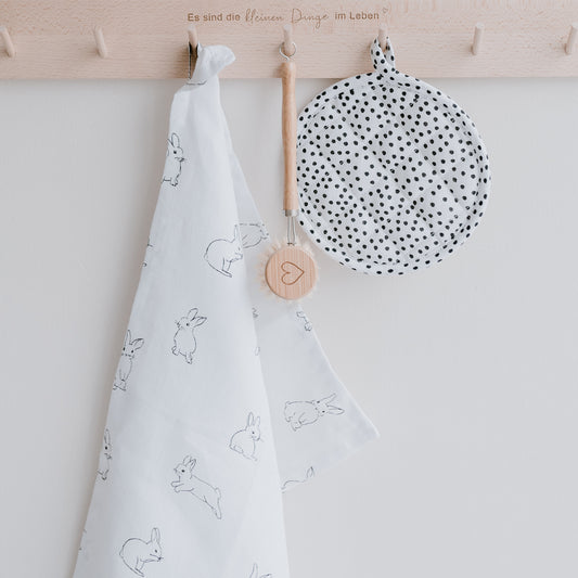 Torchons en lin lapin lot de 2