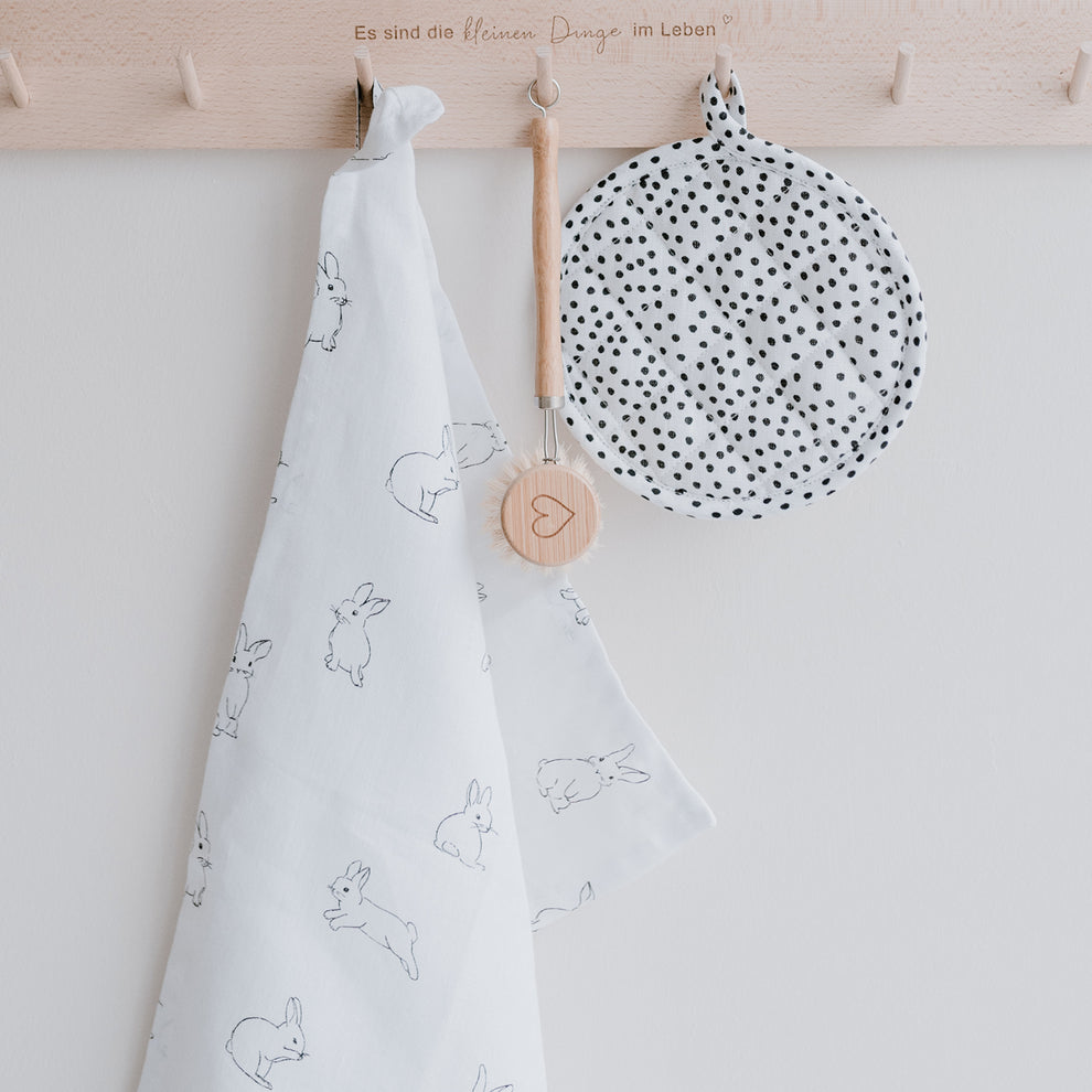 Torchons en lin lapin lot de 2