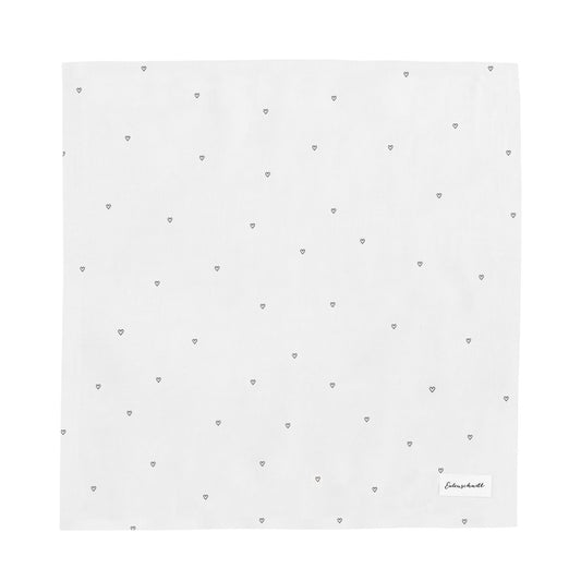Tovaglioli di lino a forma di cuore set da 4
