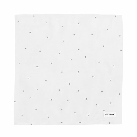 Tovaglioli di lino a forma di cuore set da 4