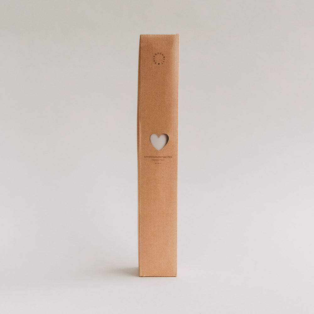 Schreibtischunterlage Herz beige | Eulenschnitt 