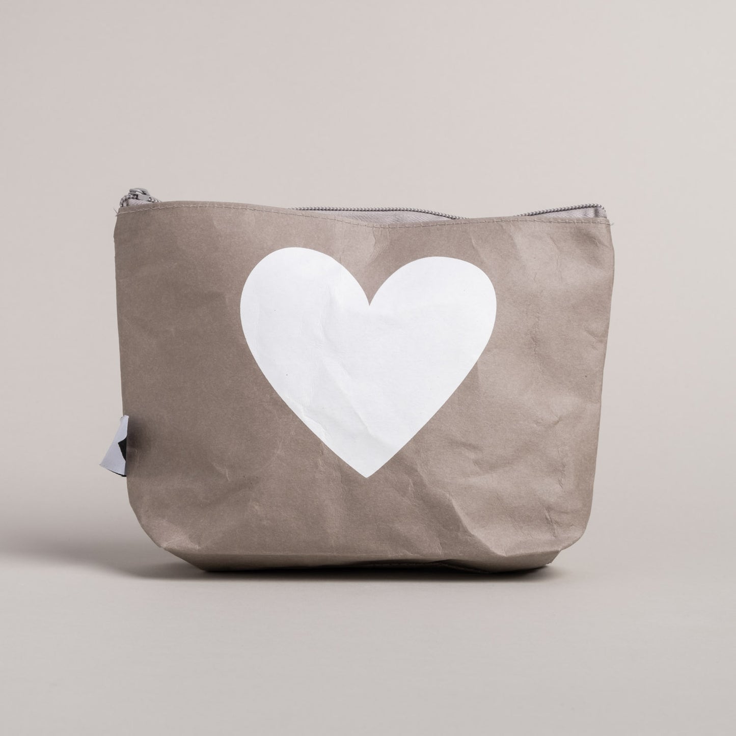Kosmetiktasche Herz grau | Eulenschnitt 