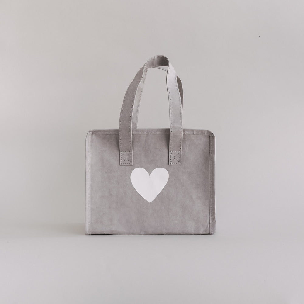 Kühltasche klein grau Herz | Eulenschnitt 