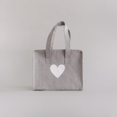 Kühltasche klein grau Herz | Eulenschnitt 
