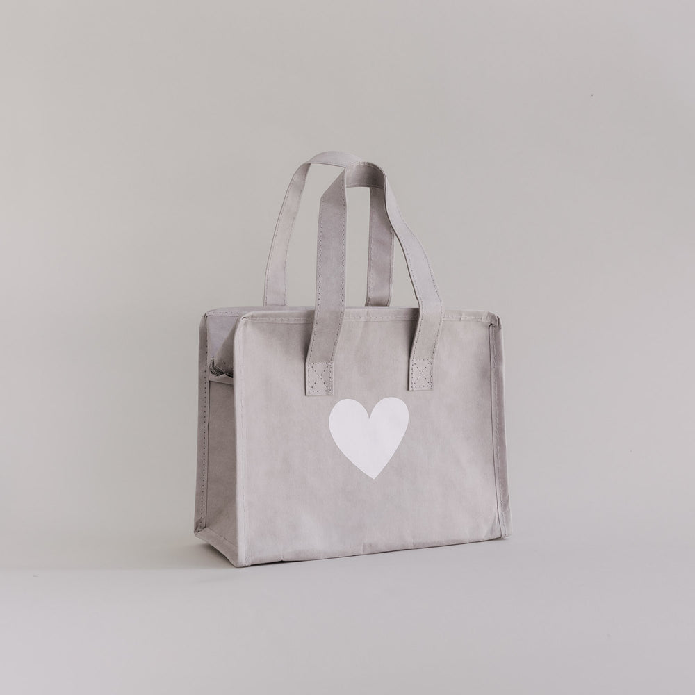 Kühltasche klein grau Herz | Eulenschnitt 