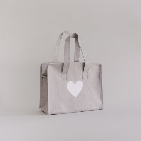 Kühltasche klein grau Herz | Eulenschnitt 