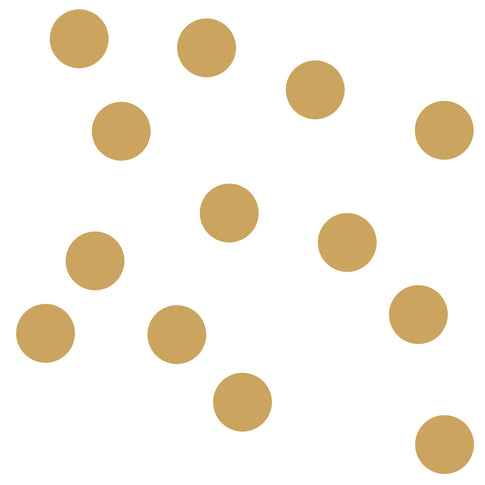 Autocollants muraux points or en lot de 48 pièces