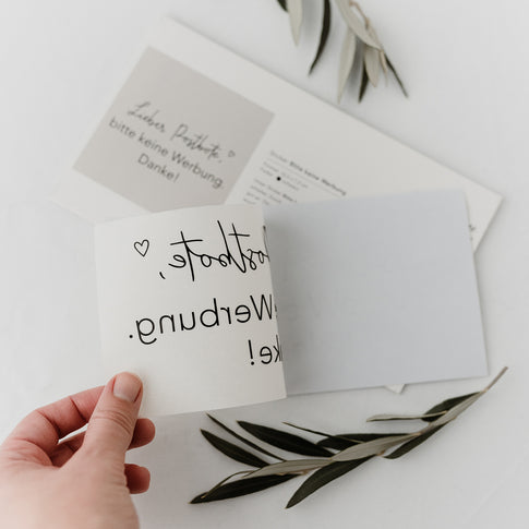 Autocollant Bitte keine Werbung Noir