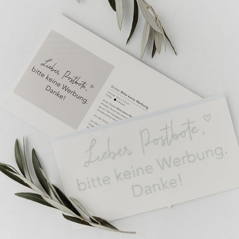 Autocollant Bitte keine Werbung Noir