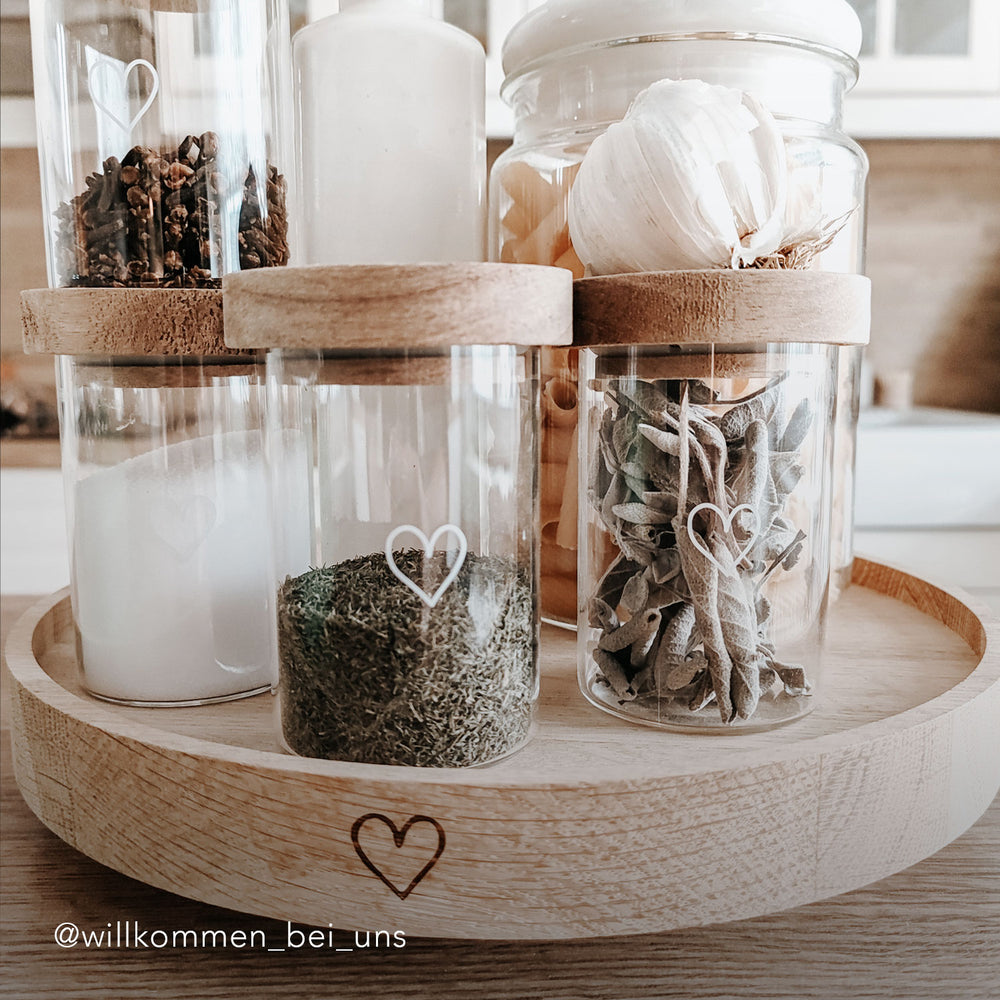 Plateau tournant en chêne