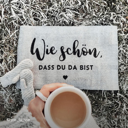 Waschbare Fußmatte Wie Schön Grau | Eulenschnitt 