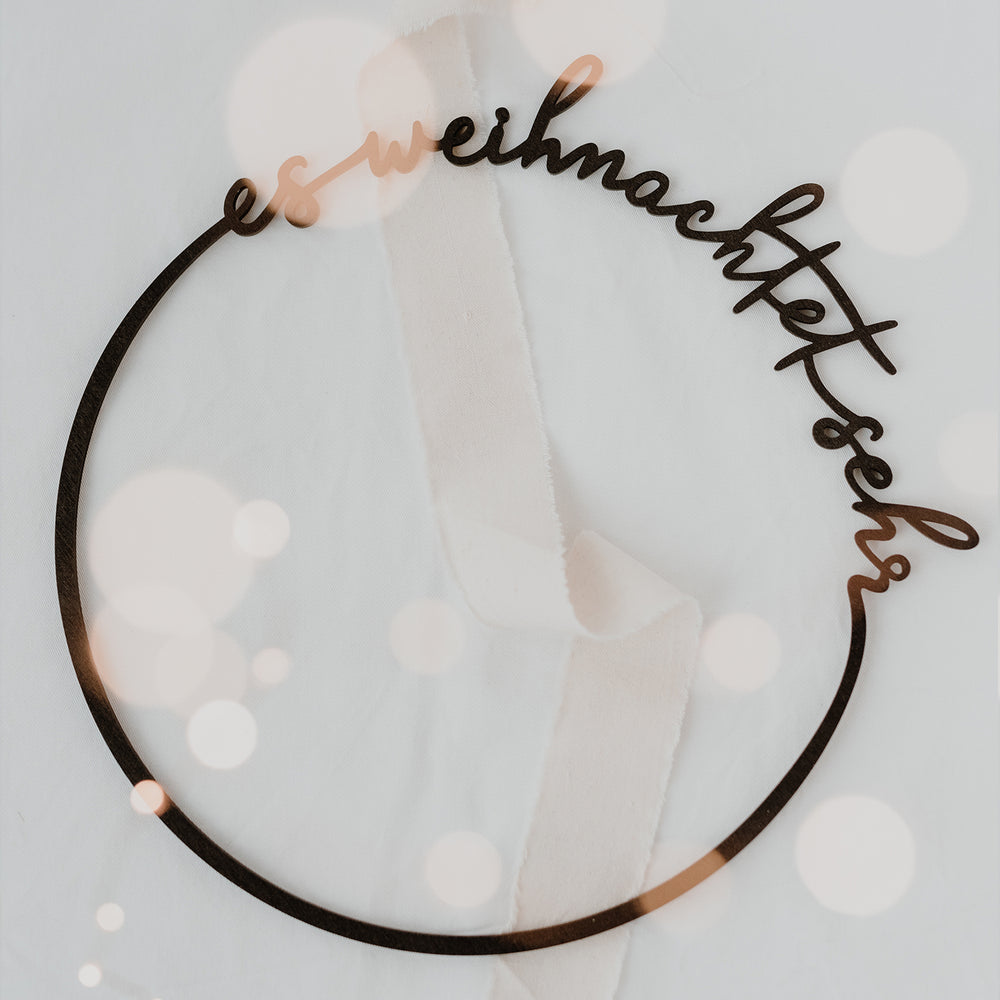 Couronne en bois Es weihnachtet sehr