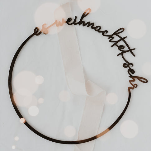 Couronne en bois Es weihnachtet sehr