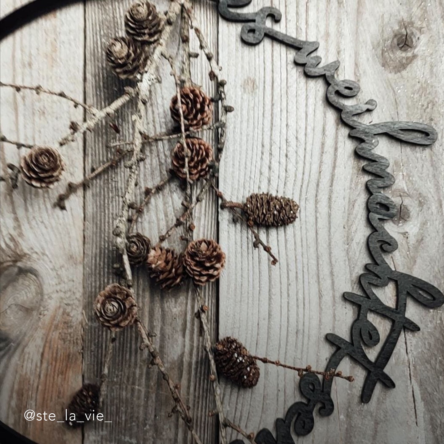 Couronne en bois Es weihnachtet sehr
