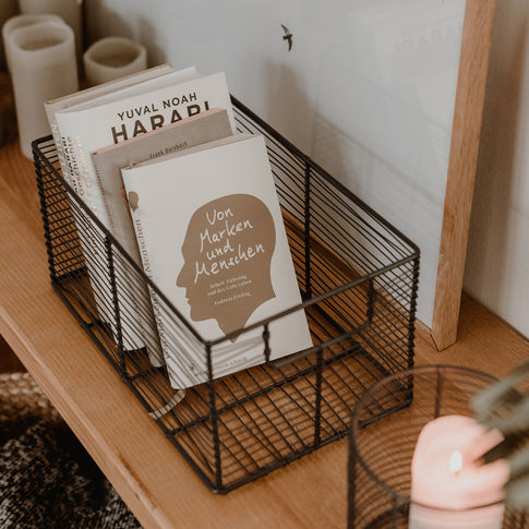 Panier en métal rectangulaire de 34 x 20 cm