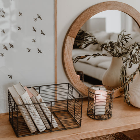 Panier en métal rectangulaire de 34 x 20 cm