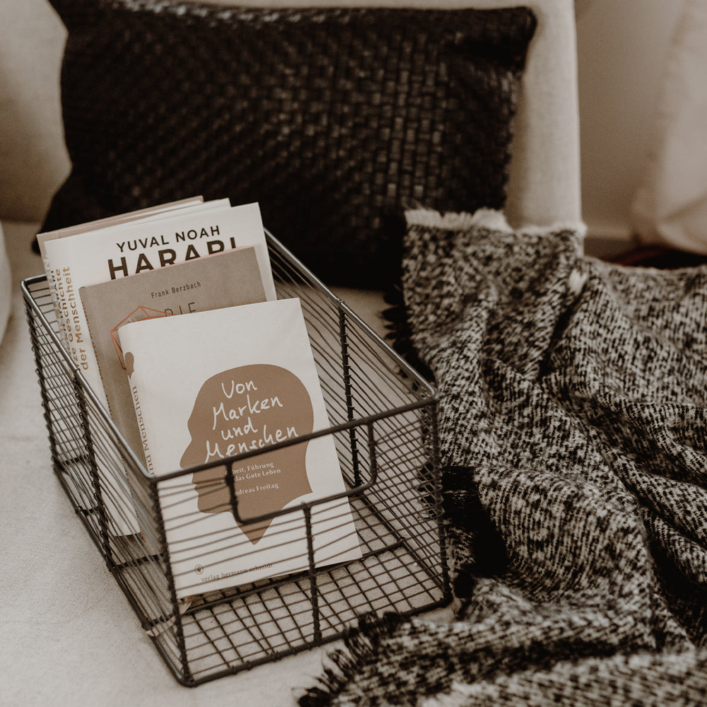 Panier en métal rectangulaire de 34 x 20 cm