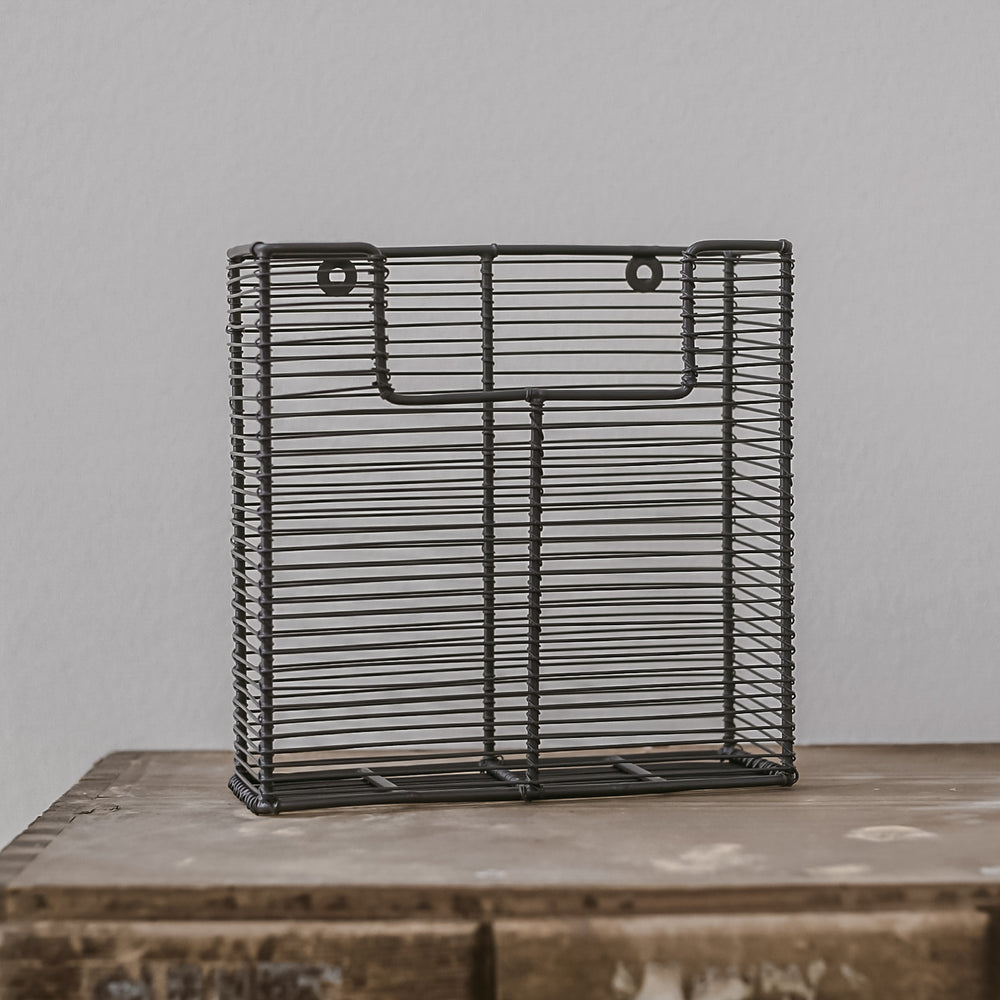 Petit panier suspendu en fil 21 x 21 cm