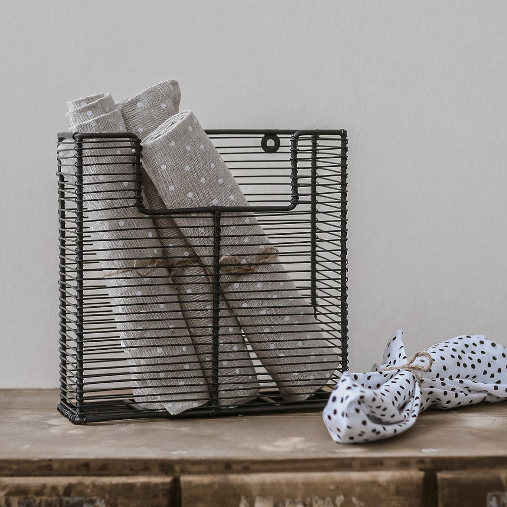 Petit panier suspendu en fil 21 x 21 cm