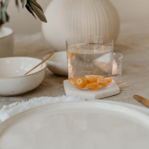 Verre à eau en lot de 2 Selflove blanc