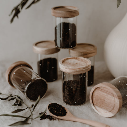 Mini Vorratsgläser Punkte im 6er Set | Eulenschnitt 