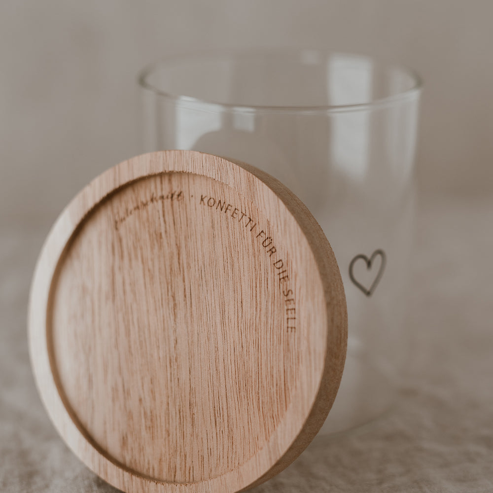 Pot à provisions Coeur Noir 13 cm