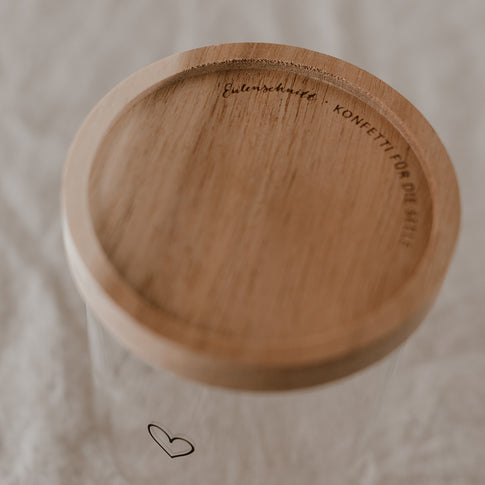 Pot à provisions Coeur Noir 13 cm