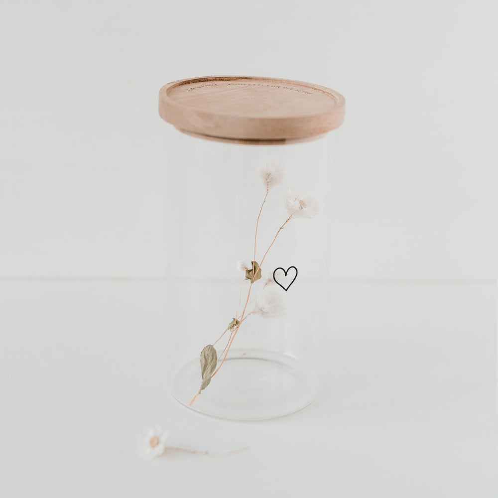 Pot à provisions Coeur Noir 19 cm