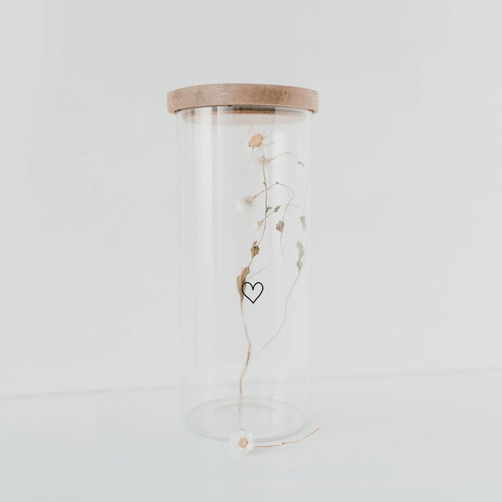 Pot à provisions Coeur Noir 25 cm