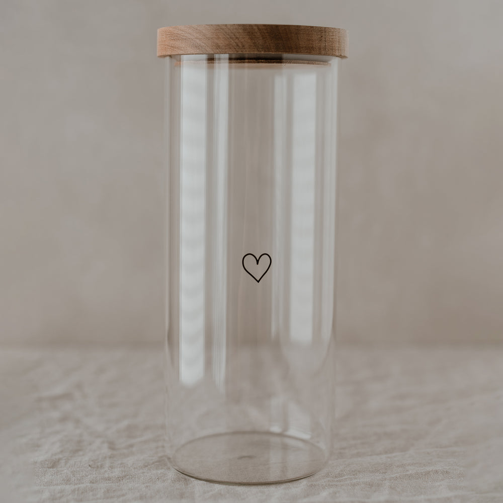 Vorratsglas Herz schwarz 25 cm | Eulenschnitt 