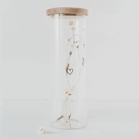 Vorratsglas Herz schwarz 31 cm | Eulenschnitt 