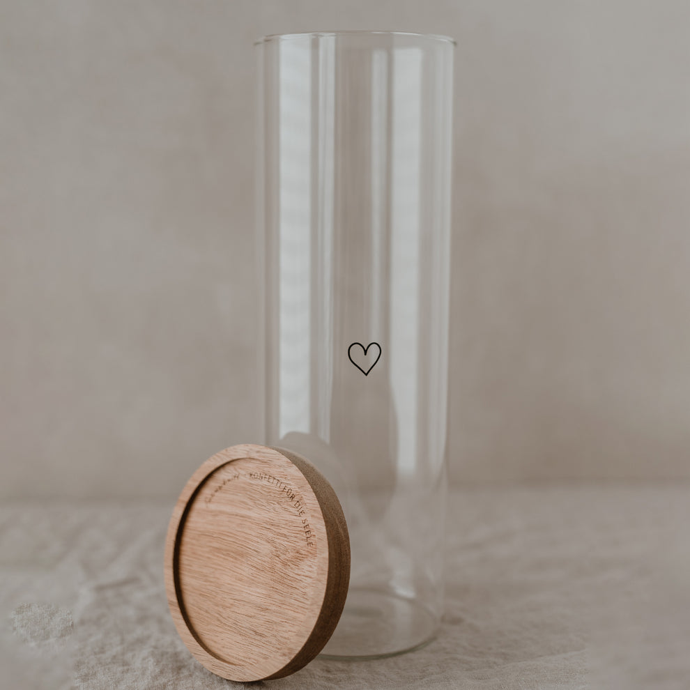 Vorratsglas Herz schwarz 31 cm | Eulenschnitt 