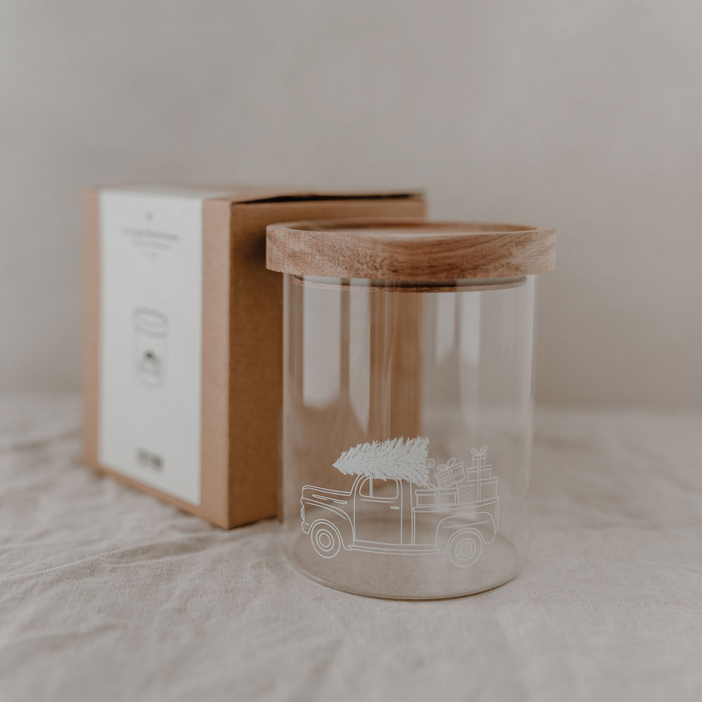 Bocal de réserve voiture de Noël 13 cm